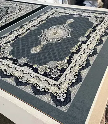 روفرشی کشدار مخمل شانل تراکم بالا (کاور فرش) کد A507 - 1