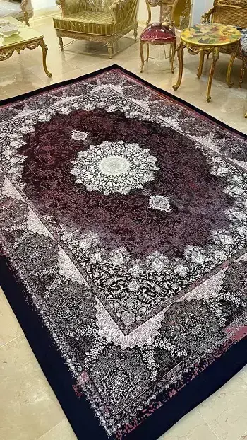 روفرشی کشدار طرح وینتیج رنگ سرمه ای کد B1666 - 1