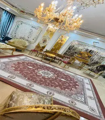 روفرشی کشدار کد B1673 - رنگ زمینه سماقی - 1