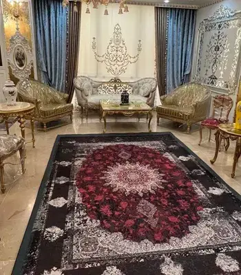 روفرشی کشدار کد B1494 - رنگ زمینه آجری - 1