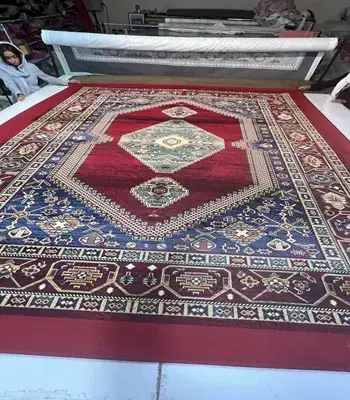 روفرشی کشدار کد B1730 - رنگ زمینه لاکی - 1
