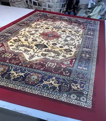 روفرشی کشدار کد B1729 - رنگ زمینه لاکی - 1