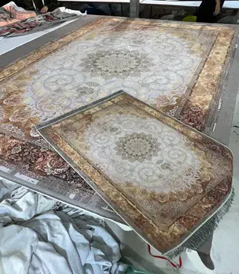 فرشینه ترمزدار طوسی و طلایی کد B1634 - 1