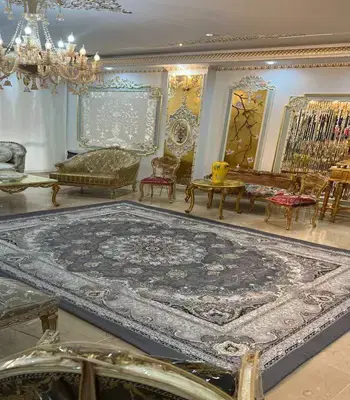 روفرشی کشدار کد B1661 - رنگ زمینه طوسی - 1