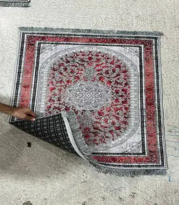 فرشینه ترمزدار زرشکی طوسی کد B1651 - 1