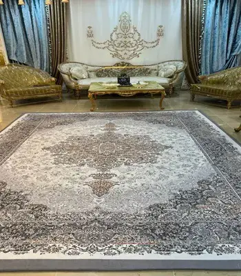 روفرشی کشدار کد B1835 - رنگ زمینه طوسی - 1