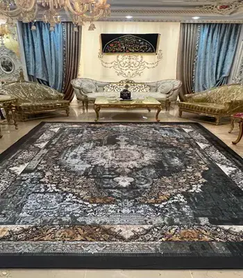 روفرشی کشدار کد B1829 - رنگ زمینه طوسی - 1