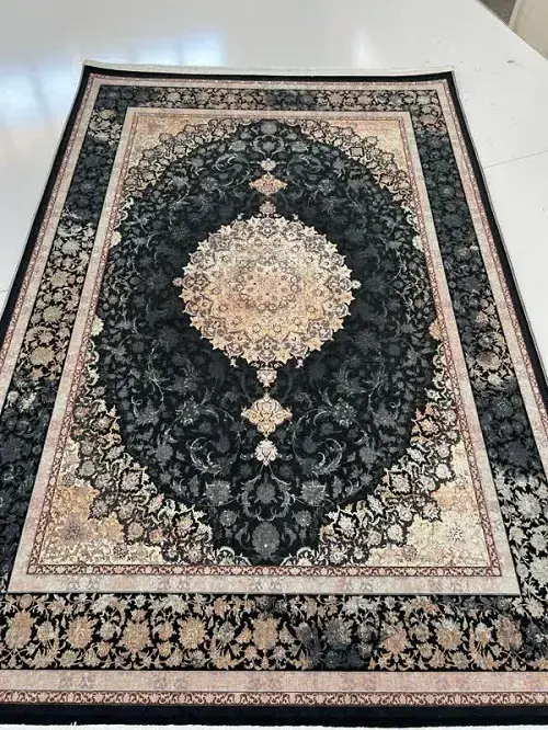 فرشینه ترمزدار کد A815 – زمینه مشکی و طوسی تیره (تولید در ابعاد دلخواه) - 1