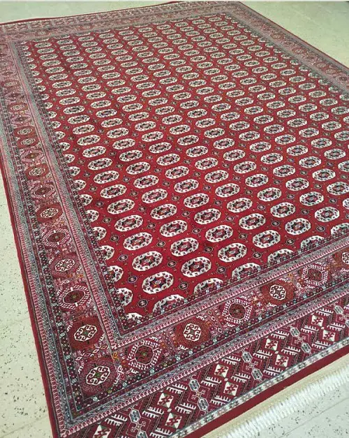 فرش ترکمنی 1000 شانه طرح مارگل لاکی - ارسال رایگان - 1