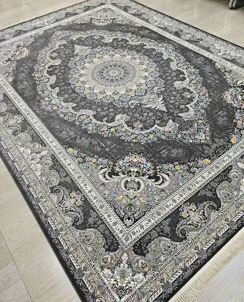 فرش 1200 شانه خاکستری طرح ویونا - ارسال رایگان - 1