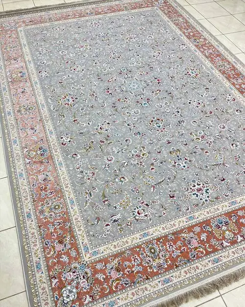 فرش افشان نقره‌ای 1500 شانه طرح نگار – ارسال رایگان - 1