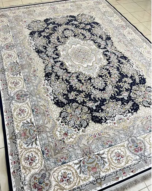 فرش باغ بهشت 1500 شانه سرمه‌ای – ارسال رایگان - 1