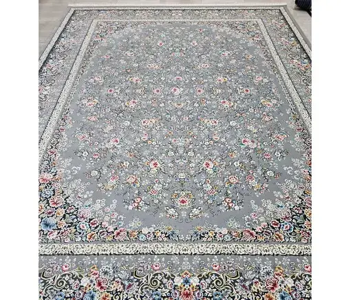 فرش 1200 شانه شیک طرح آیلار نقره‌ای – ارسال رایگان - 1