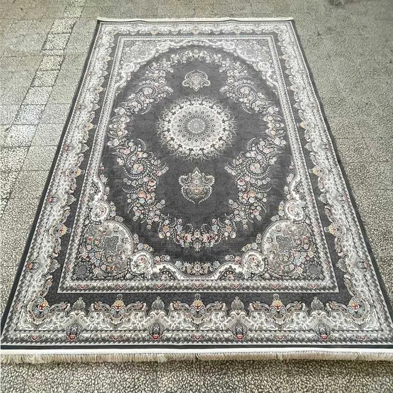 فرش 1200 شانه – طرح اطلس (زمینه دودی، خاب مسطح) - ارسال رایگان - 1