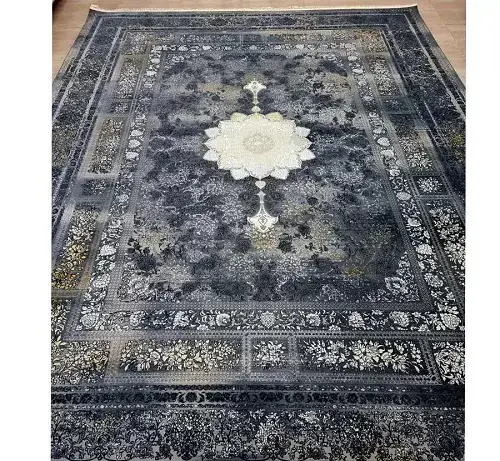 فرش 1200 شانه وینتیج متالیک طرح 9040 – جلوه‌ای مدرن، متفاوت و چشم‌گیر - ارسال رایگان - 1
