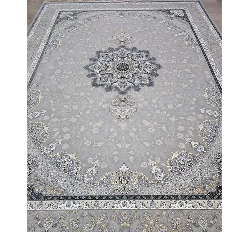فرش 1200 شانه شاهین زمینه دلفینی (دست‌بافت‌گونه) – ارسال رایگان - 1