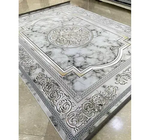 فرش 1200 شانه سرامیکی طرح مدوسا نقره‌ای – ارسال رایگان - 1