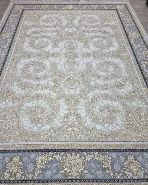 فرش 1200 شانه افشان طلایی طرح رستا (صدفی) – ارسال رایگان - 1