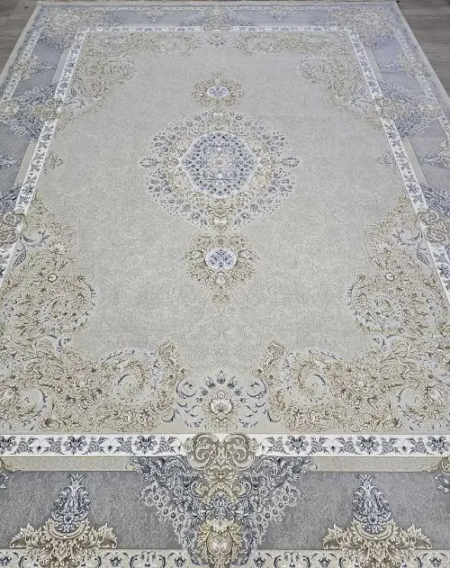 فرش 1200 شانه طلاکوب طرح خوتکا (صدفی) – ارسال رایگان - 1
