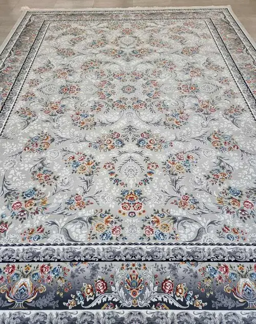 فرش 1200 شانه افشان طرح پارسا زمینه ترمه‌ای – ارسال رایگان - 1