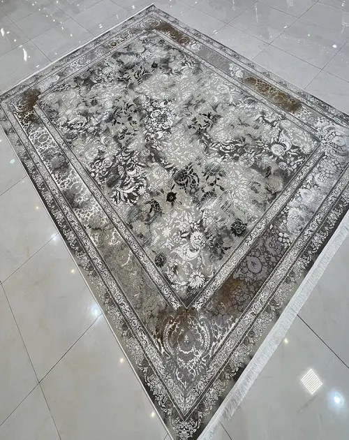 فرش 1200 شانه وینتیج سبز کرم – کد 1331 – ارسال رایگان - 1