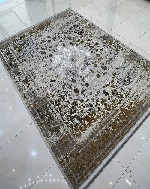 فرش طلاکوب سبز 1200 شانه – تراکم 3600 – ارسال رایگان - 1