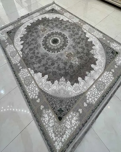 فرش 1200 شانه طوسی سبز – تراکم 3600 – کد 1353 – ارسال رایگان - 1