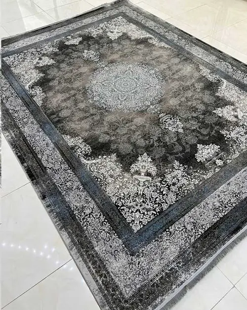 فرش 1200 شانه زغالی آبی – تراکم 3600 – کد 1322 – ارسال رایگان - 1