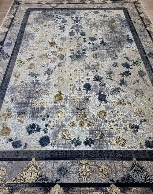 فرش 1200 شانه افشان طرح شاهکار – زمینه ترمه‌ای – تراکم 3600 – ارسال رایگان - 1