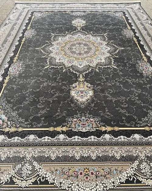 فرش دودی طلایی جدید طرح آرشیدا 1200 شانه – ارسال رایگان - 1