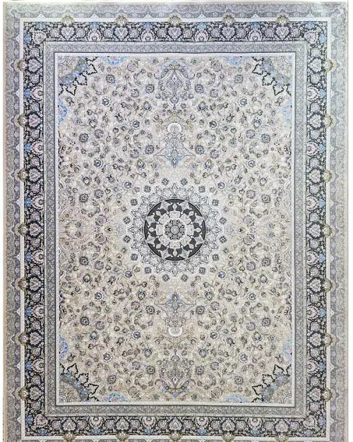 فرش 1200 شانه طرح افشان طرح اکسیر بژ – ارسال رایگان - 1