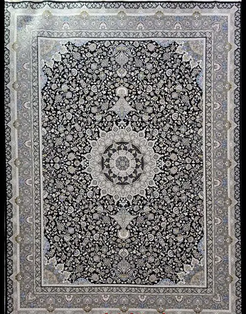 فرش 1200 شانه سرمه‌ای افشان طرح اکسیر – ارسال رایگان - 1