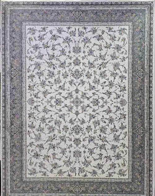 فرش 1200 شانه کرمی طرح افشان هلن – ارسال رایگان - 1