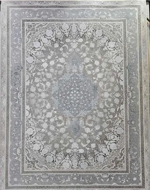 فرش 1200 شانه آبی طوسی مانیا – ارسال رایگان - 1