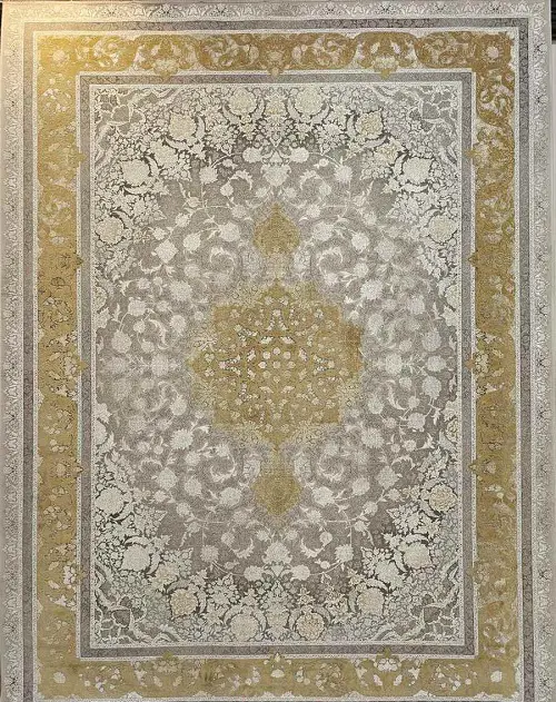 قالی طوسی طلاکوب 1200 شانه طرح مانیا – ارسال رایگان - 1