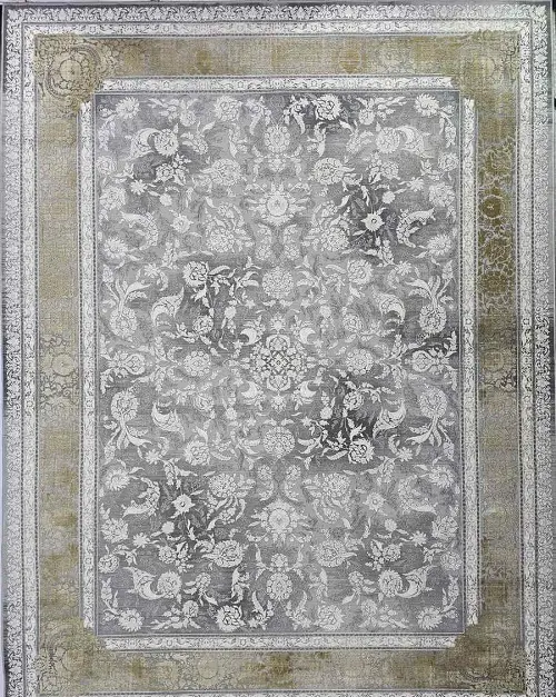 فرش افشان حاشیه طلایی 1200 شانه طرح مدیسا – ارسال رایگان - 1