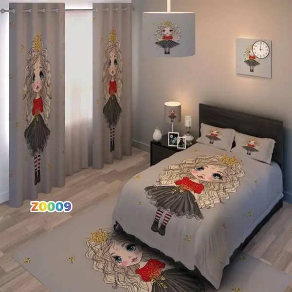 روتختی تک نفره و دو نفره کودک – میکرو تنسل یا مخمل شانل Z0009 - 1