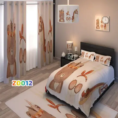 روتختی تک نفره و دو نفره کودک – میکرو تنسل یا مخمل شانل Z0012 - 1