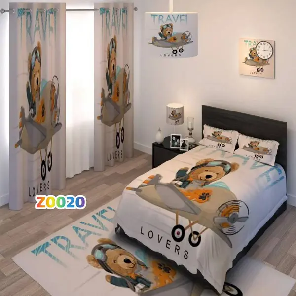 روتختی تک نفره و دو نفره کودک – میکرو تنسل یا مخمل شانل Z0020 - 1