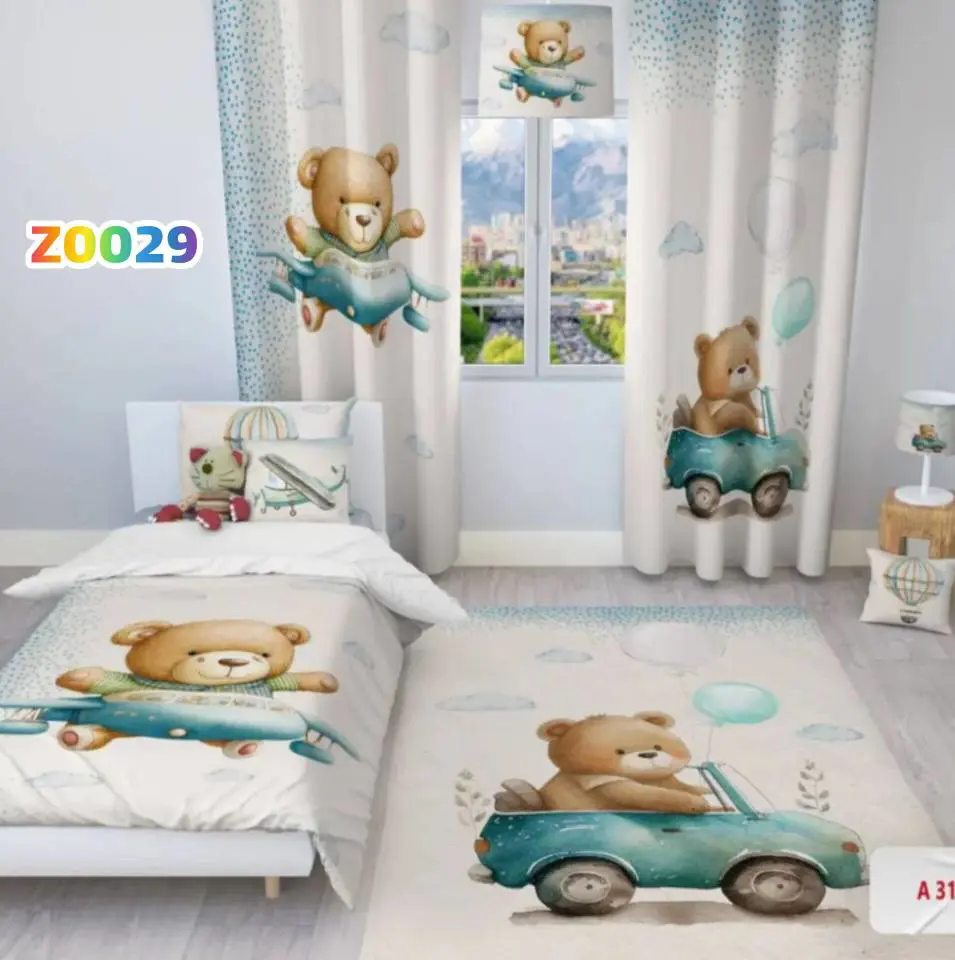 روتختی تک نفره و دو نفره کودک – میکرو تنسل یا مخمل شانل Z0029 - 1