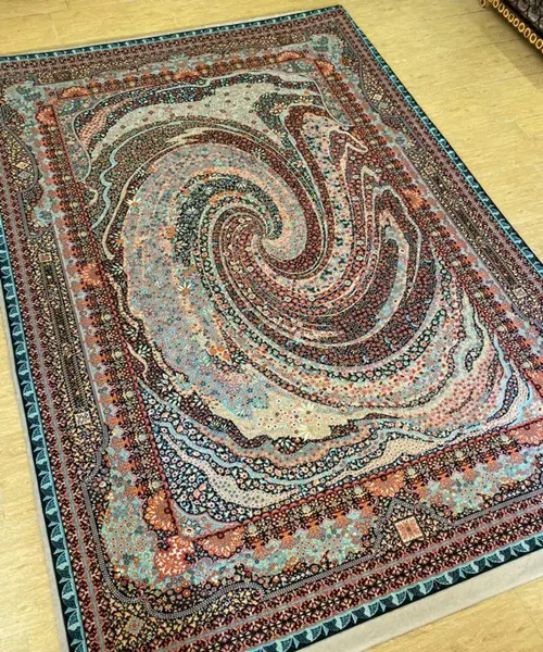 روفرشی کشدار مخمل شانل تراکم بالا (کاور فرش) کد A130 - 1