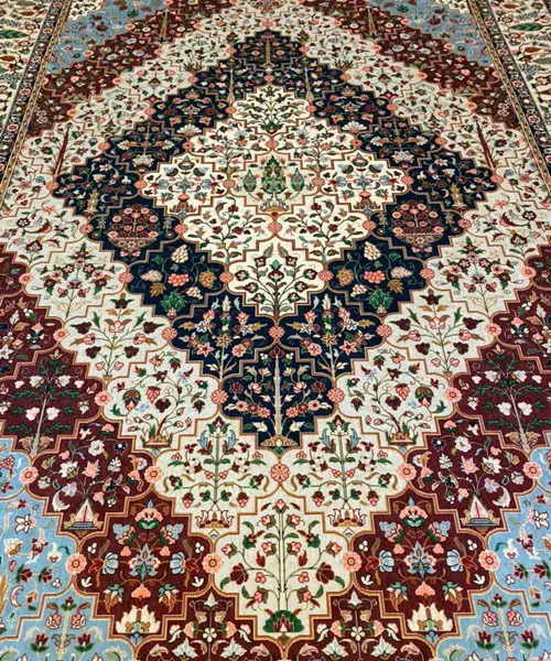 روفرشی کشدار مخمل شانل تراکم بالا (کاور فرش) کد A132 - 1