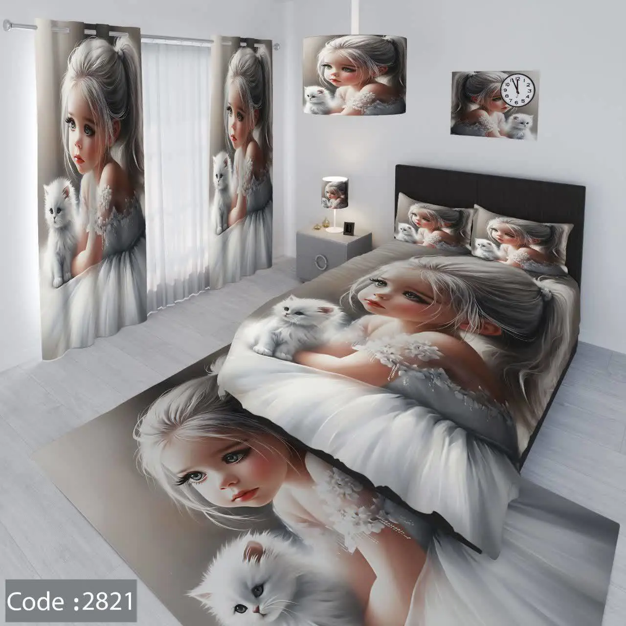 روتختی تک نفره و دو نفره کودک – میکرو تنسل یا مخمل شانل 2821 - 1
