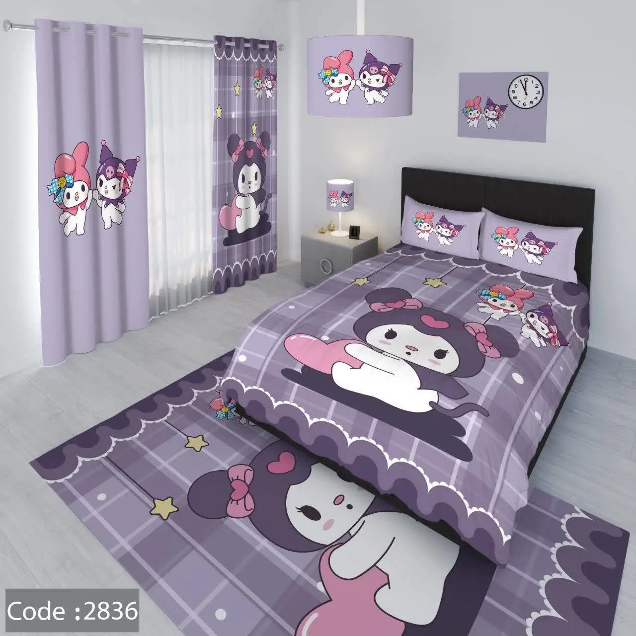 روتختی تک نفره و دو نفره کودک – میکرو تنسل یا مخمل شانل 2836 - 1