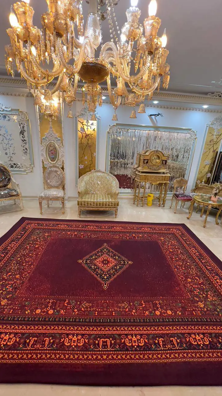 روفرشی کشدار کد B2581 - زمینه لاکی - 1