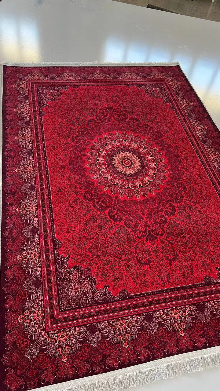 فرشینه ترمزدار و ریشه دار رنگ لاکی کد A806 - 1