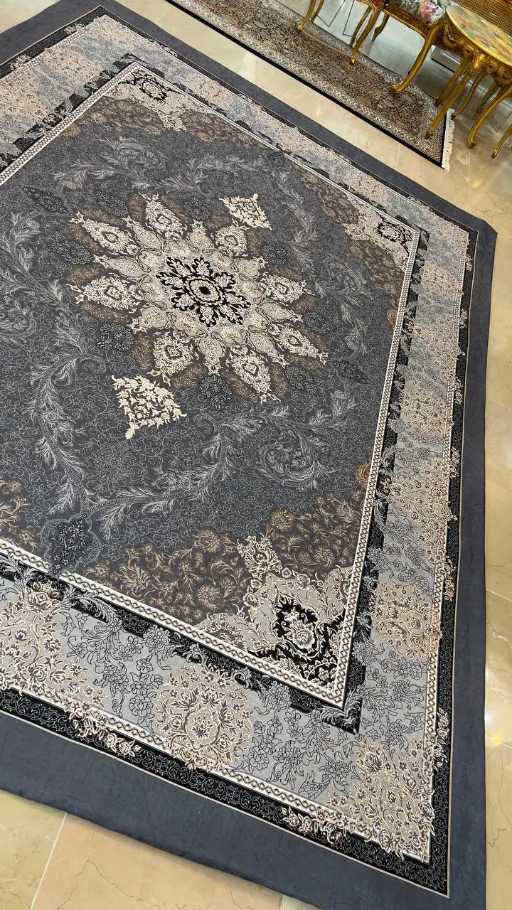 روفرشی کشدار کد B2169 - زمینه طوسی و خاکی - 1