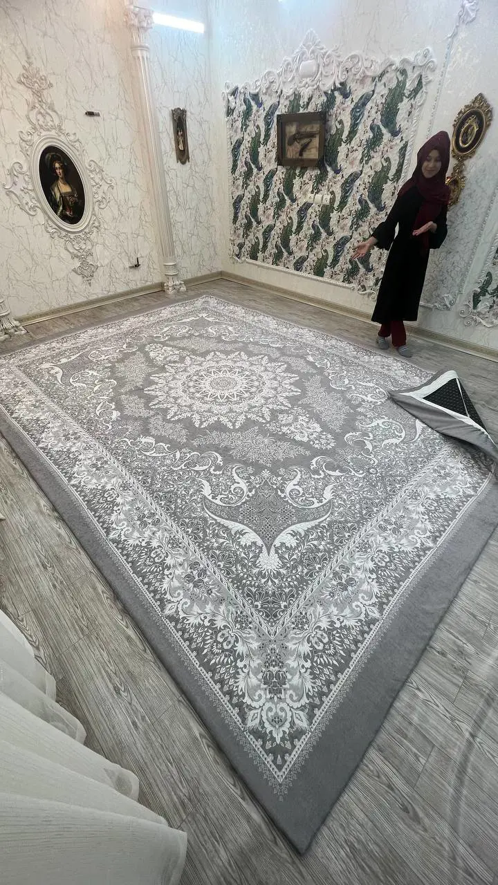روفرشی کشدار کد B1327 - زمینه طوسی - 1