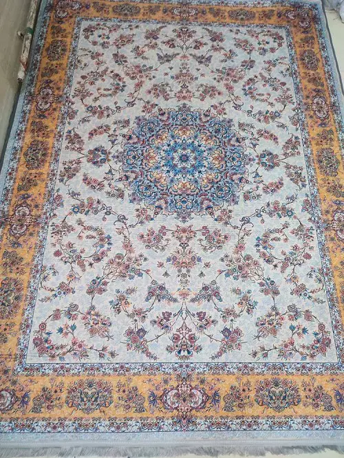 قالیچه نمدی ریشه‌دار 6 متری طرح اسلیمی کد 046 - ارسال فوری - 1