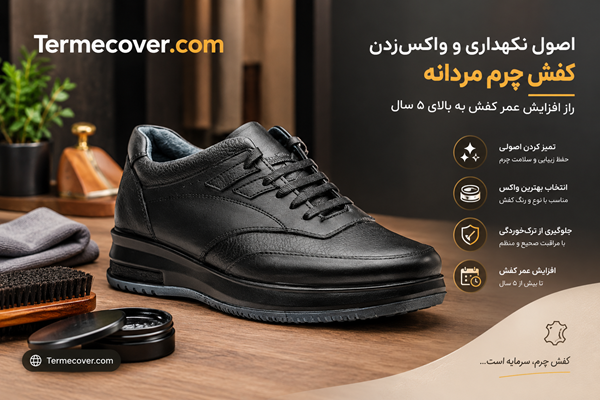 آموزش واکس زدن کفش چرم مردانه برای جلوگیری از ترک کفش چرم